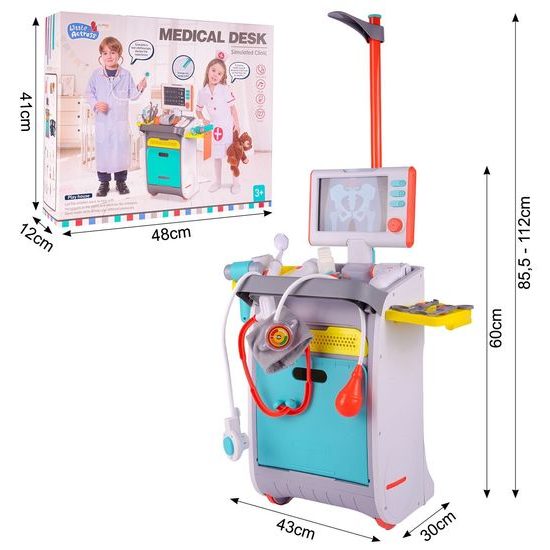 Dětský lékařský stůl s kolečky, světlem a zvuky Medical Desk