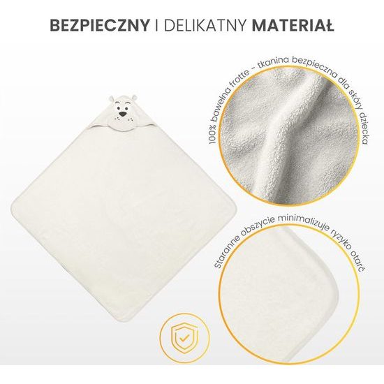 Dětská osuška Sensillo Water Friends 100x100 cm WHITE