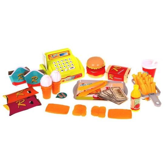 Majlo Toys dětský Fastfood s pokladnou, zvuky a světlem
