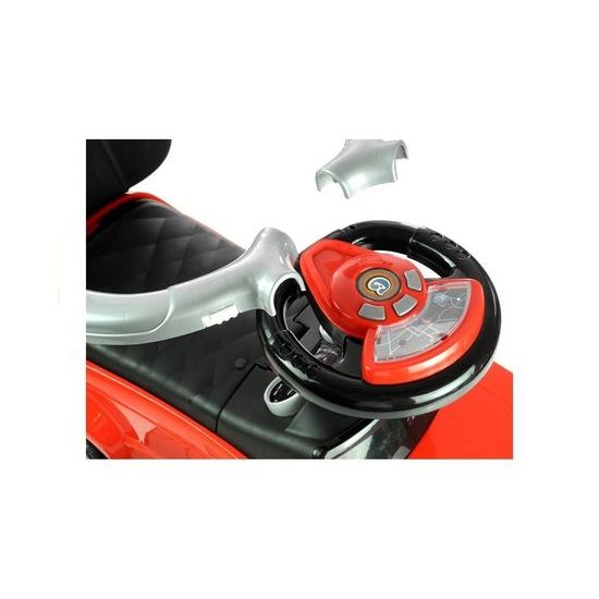 Odrážedlo Range Rover s vodící tyčí 3v1 červené