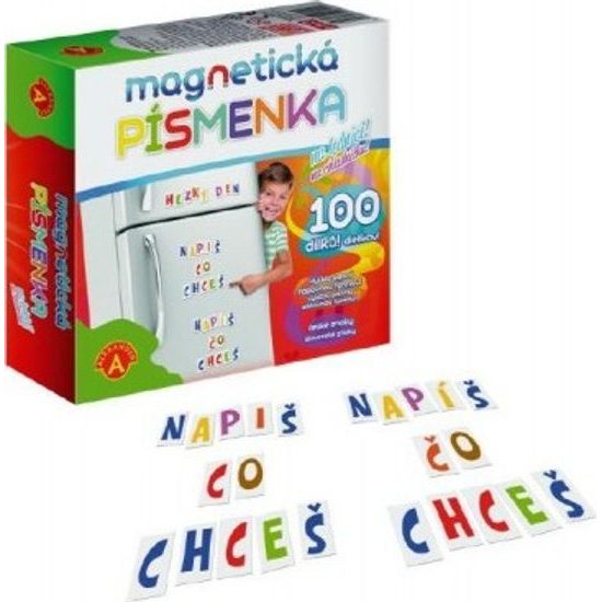 Magnetická písmenka na lednici 100 dílků