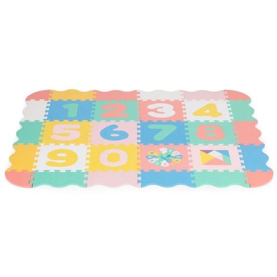 IPlay pěnová puzzle hrací deka s hodinami