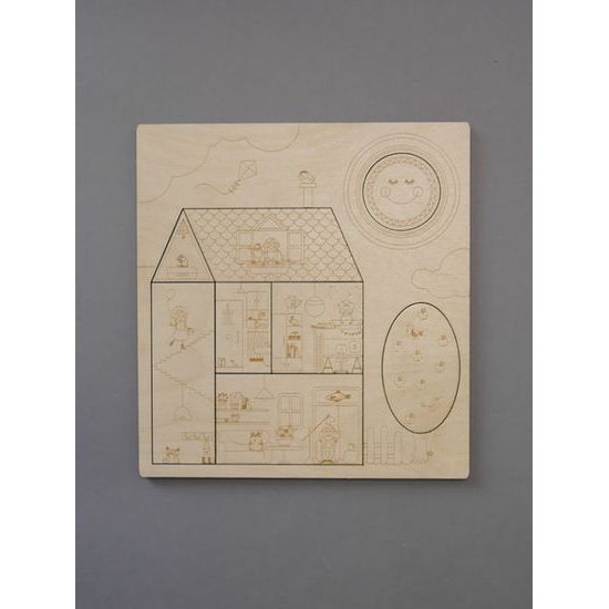 Dom drevené puzzle