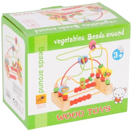 Dřevěný edukační labyrint Wooden Beads