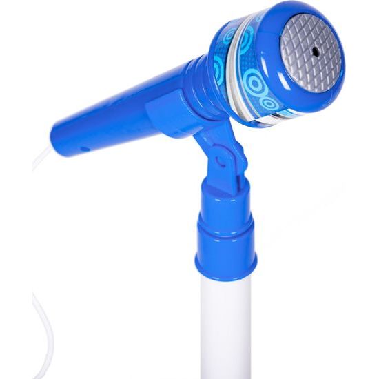 Dětská elektronická kytara se stativem a mikrofonem Guitar Micset - modrá