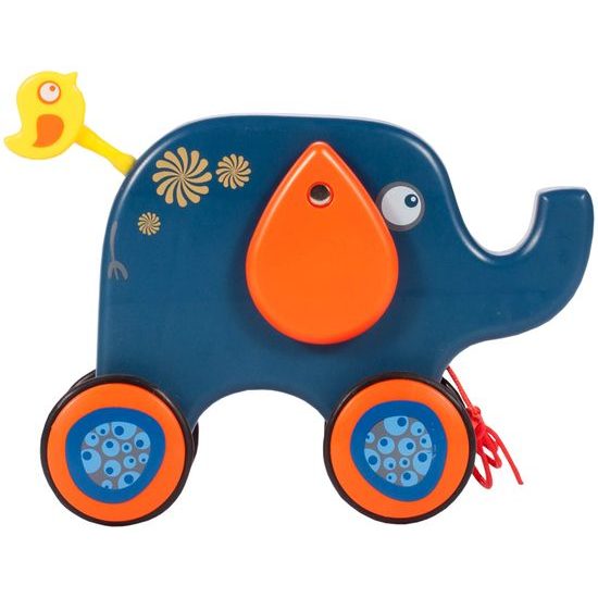 Dřevěný slon se šnůrkou pro děti Elephant Toodle