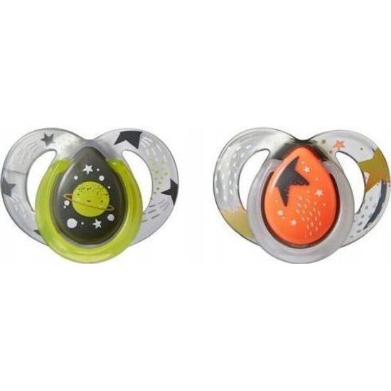 Tommee Tippee Šidítko C2N silikon night 2ks 6-18m
