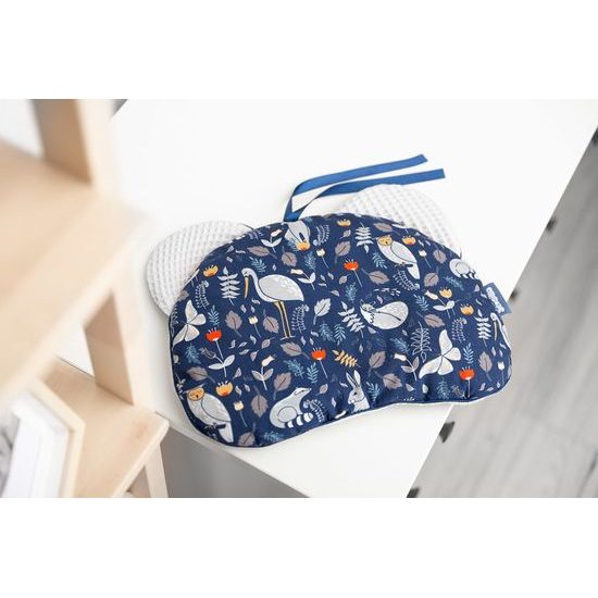 Sensillo Poduška do kočárku velvet zvířátka šedá