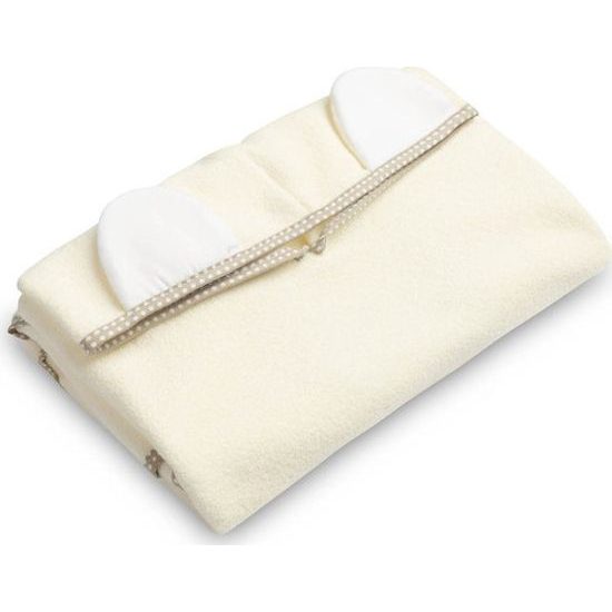 Dětské koupelové pončo, krémová