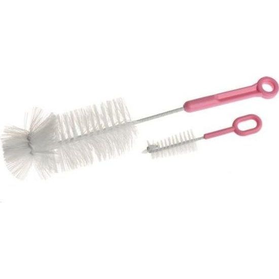 Kartáč na čištění láhví a saviček růžový