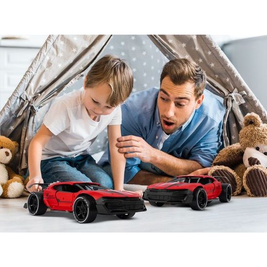 Auto na dálkové ovládání s kouřovým efektem Speed Phantom 1:14 červené