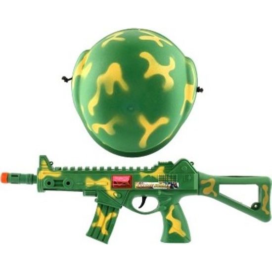 Vojenská sada samopal + helma