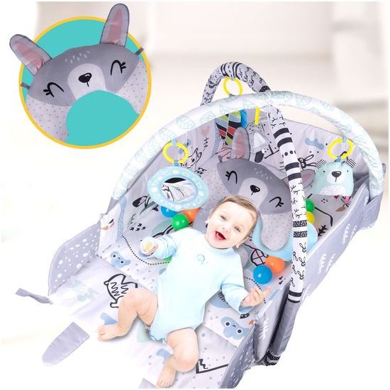 Hrací deka 3v1 se 20 míčky Zajíček