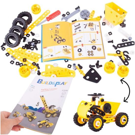 Konstrukční stavebnice 8v1 Build Play 100 dílků