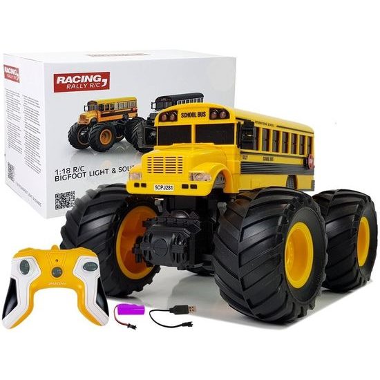 Autobus na dálkové ovládání Bigfoot žlutý 1:18