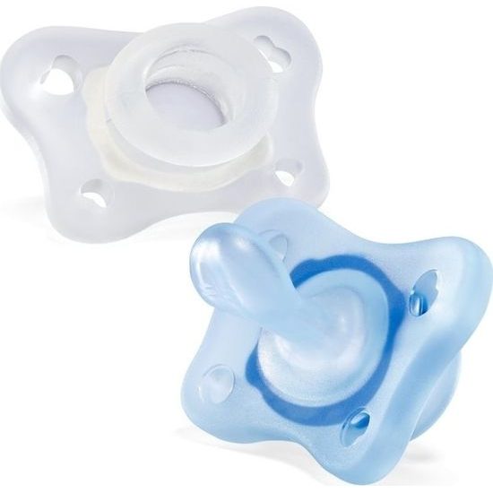 CHICCO Šidítko Physio Mini Soft celosilikonové 0-2m chlapec 2 ks