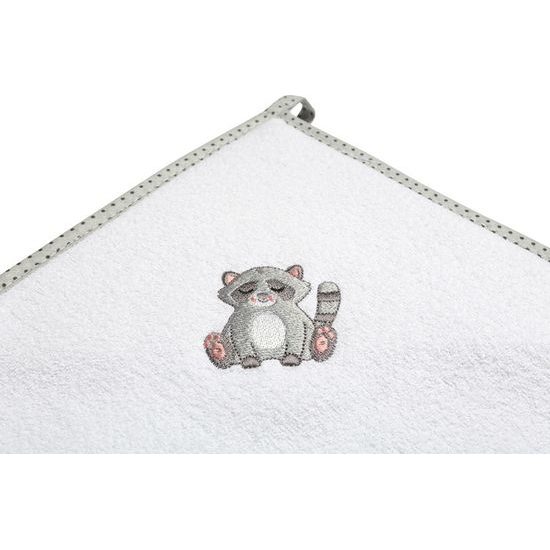 Dětská froté osuška s kapucí šedá