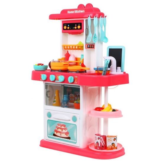 Majlo Toys dětská kuchyňka se zvuky a párou- růžová
