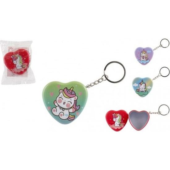 Přívěsek/Krabička srdce, jednorožec - mix barev