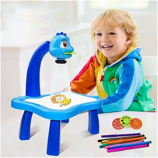 Projektor s kreslící tabulkou a 24 šablonami Dráček