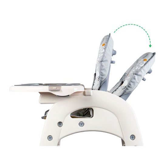 ROZBALENO Ecotoys jídelní židlička 2v1 Myška šedá