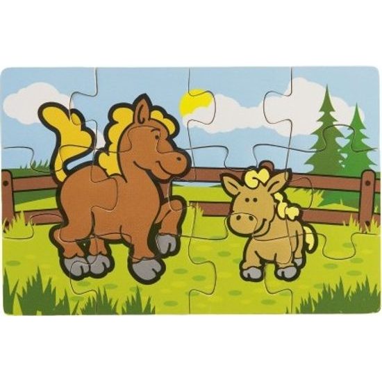 Dřevěné Puzzle - Moje první zvířátka 4x12 dílků