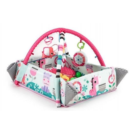 Ecotoys hrací deka 5v1 se 30 míčky Your Way Ball Play růžová