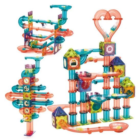 Magnetická 3D stavebnice se skluzavkou Magic Magnetic 262 dílů