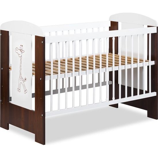 Dětská postýlka Klups Safari Žirafa bílá-ořech