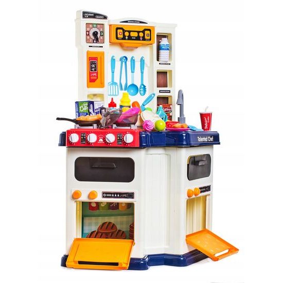 Doris dětská kuchyňka XXL s párou a tekoucí vodou Talented Chef - modrá