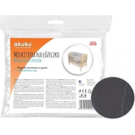 Moskytiéra na dětskou postýlku Akuku bílá