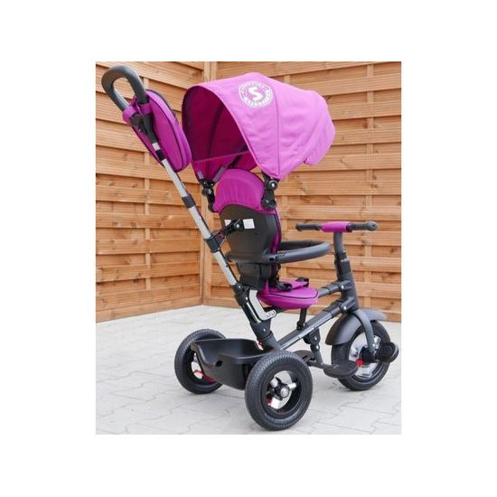 Majlo Toys dětská tříkolka Discovery 380 nafukovacími koly růžová