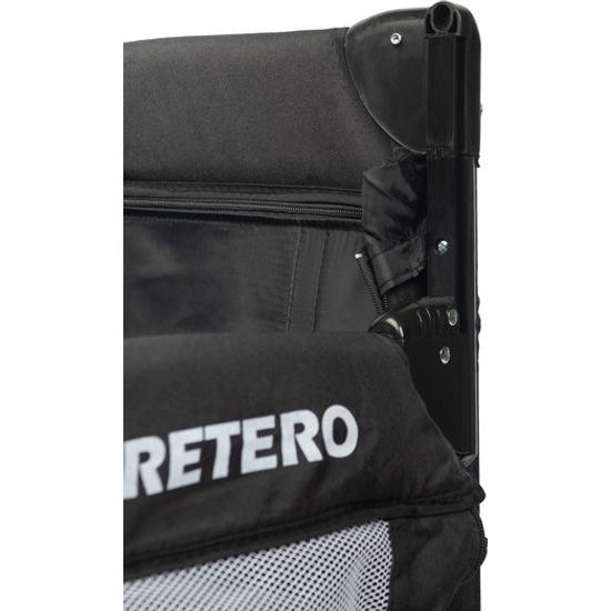 Dětská cestovní postýlka CARETERO ESTI se stahovací bočnicí black