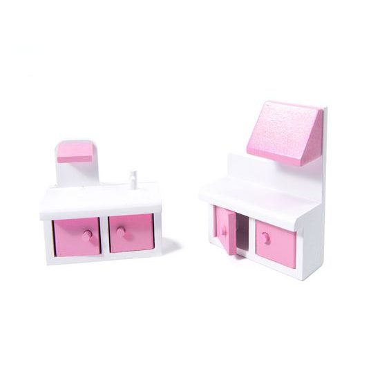 Dřevěný domeček pro panenky s LED osvětlením rezidence Brenda