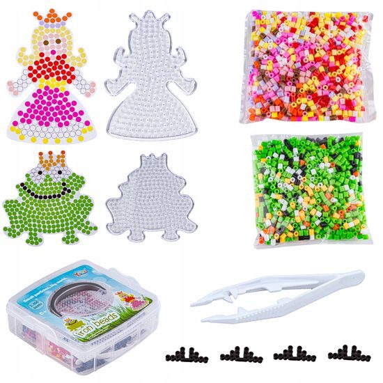 Korálky na žehlenie Princezná a Žaba 2000 kusov