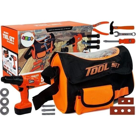 Sada dětského nářadí s vrtačkou na baterie v tašce Tool Set