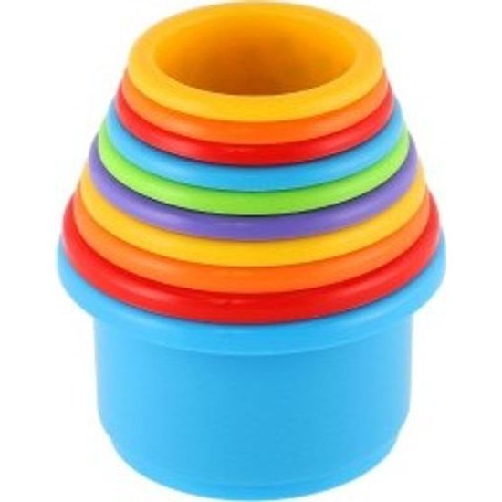 Vkládačka + kubus pyramida žirafa 2v1