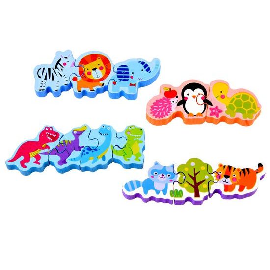 Dřevěná vkládačka pro děti 5v1 Preschool Table