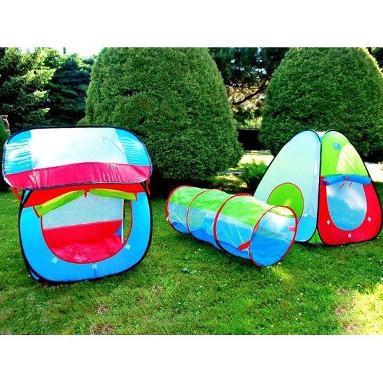 Majlo Toys dětský stan 3v1 s tunelem Shuttle Tent