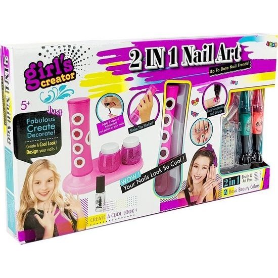 Sada k lakování nehtů s dávkovačem třpytek