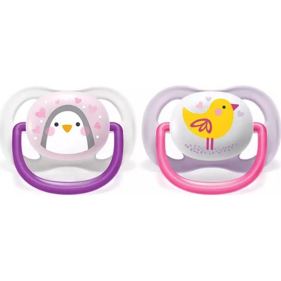 AVENT Šidítko Ultra air Zvířátko 0-6m.dívka 2ks