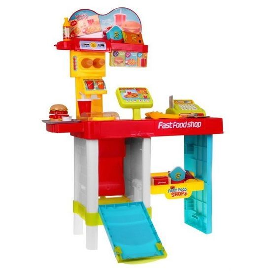 Majlo Toys dětský Fastfood s pokladnou, zvuky a světlem