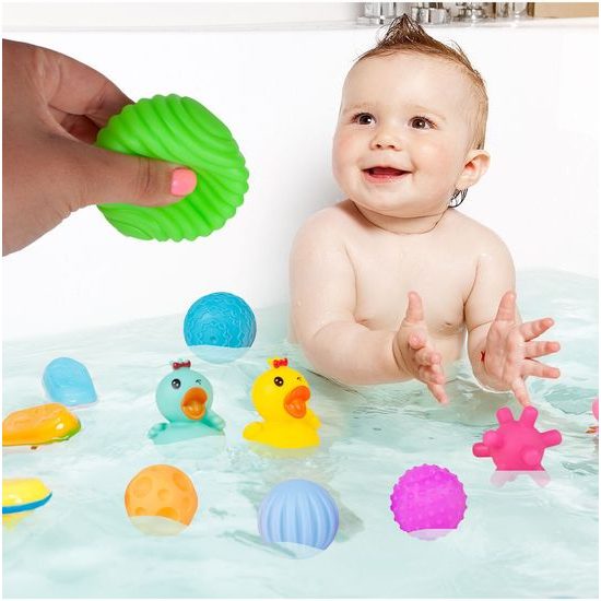 Senzorické hračky pro nejmenší Blocks Balls 16 kusů