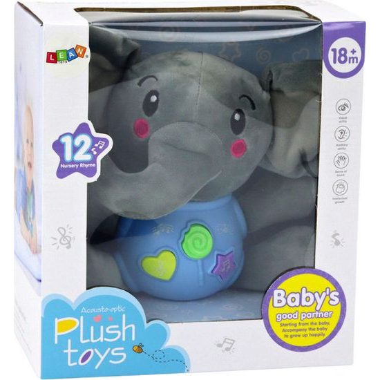 Interaktivní plyšový slon, modrá