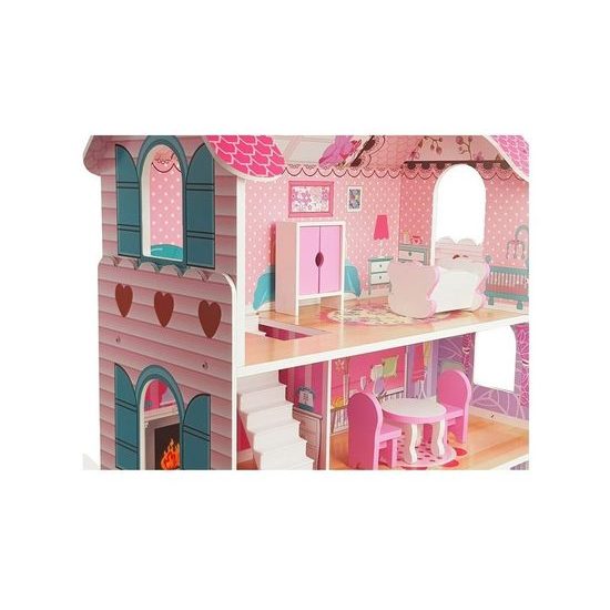 Majlo Toys dřevěný dvoupatrový domeček pro panenky Milena