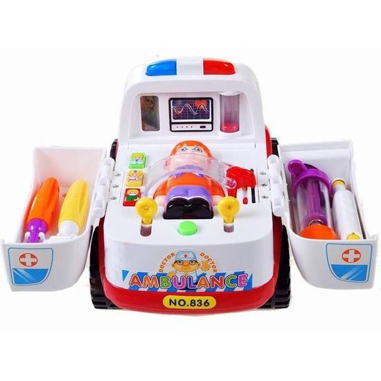 Huile Toys interaktivní autíčko pro nejmenší se zvukem Sanitka