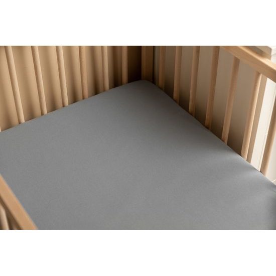 Prostěradlo do postýlky Deluxe 160x80 šedá