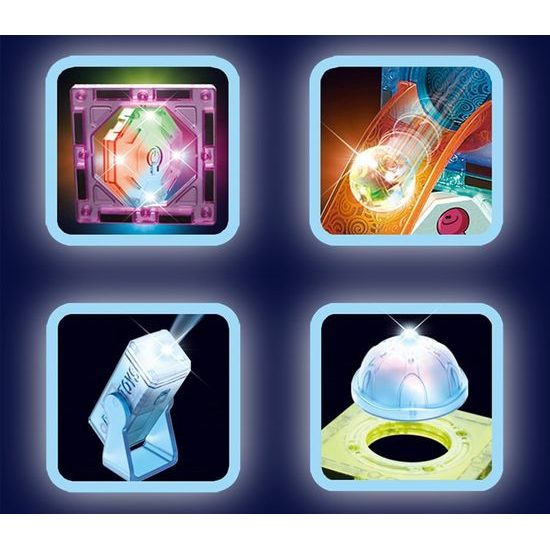 Magnetická svítící stavebnice se skluzavkou Light Magnetic 75 dílů