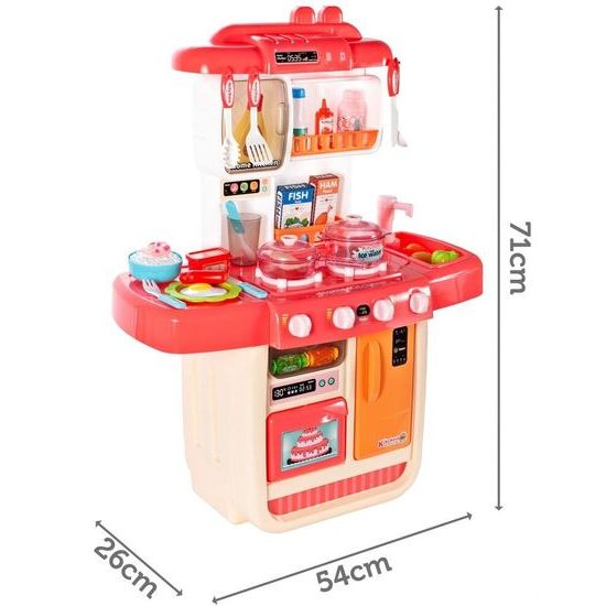 Detská kuchynka so zvukmi a parou Home Kitchen - ružová