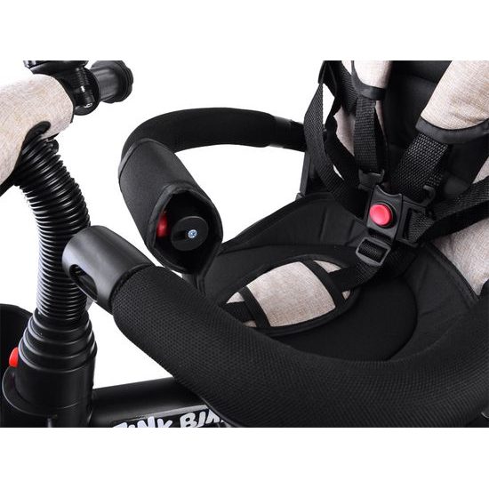 VYZKOUŠENO Dětská tříkolka Tiny Bike s otočným sedadlem 3v1 béžová